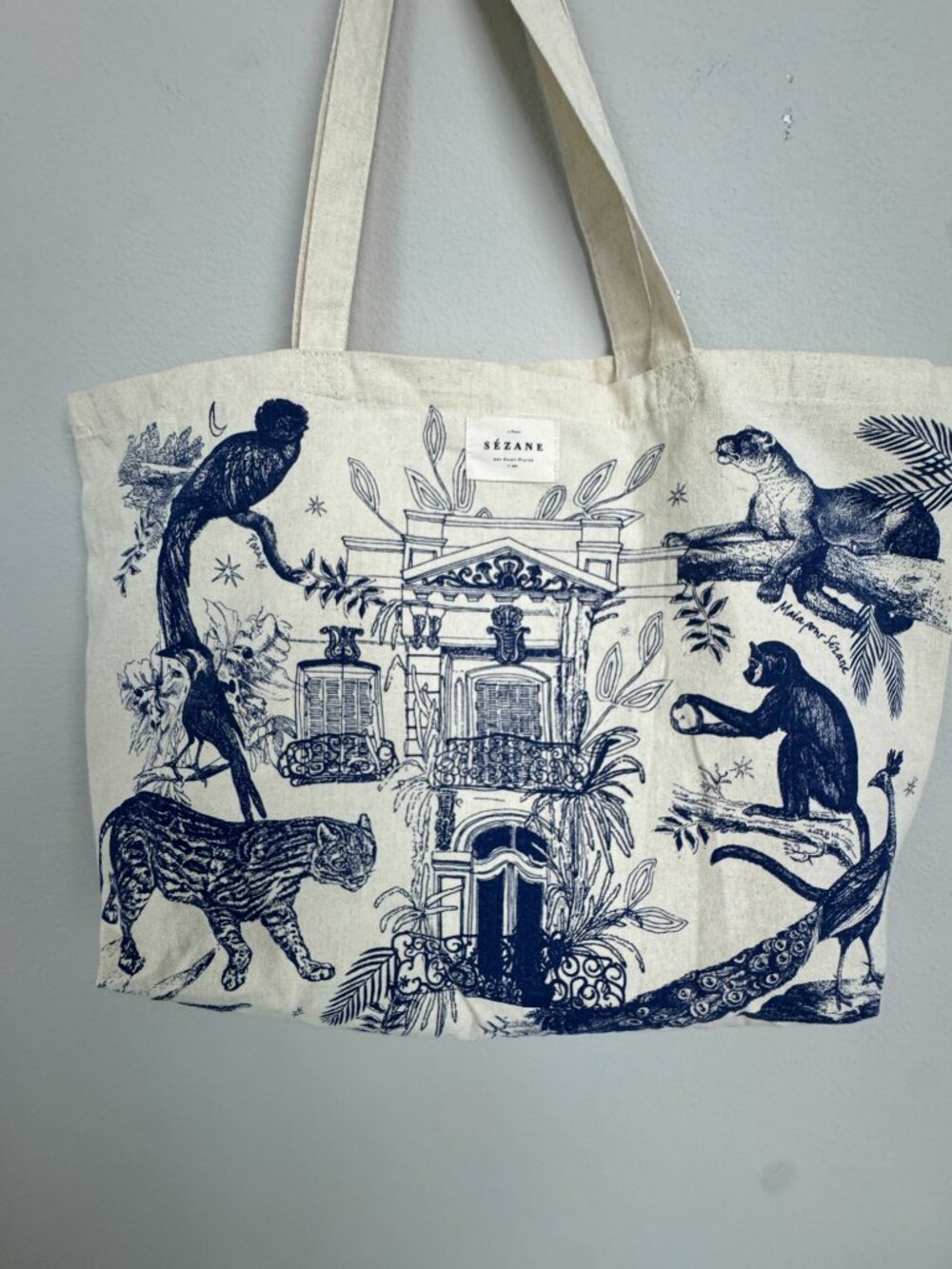 Sezane × Maia Bunge Paradiso Jungle Canvas Tote - Picture 4 of 7